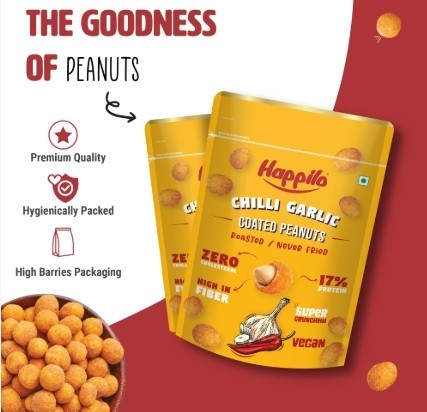 Happilo Chilli Garlic Peanut 150g