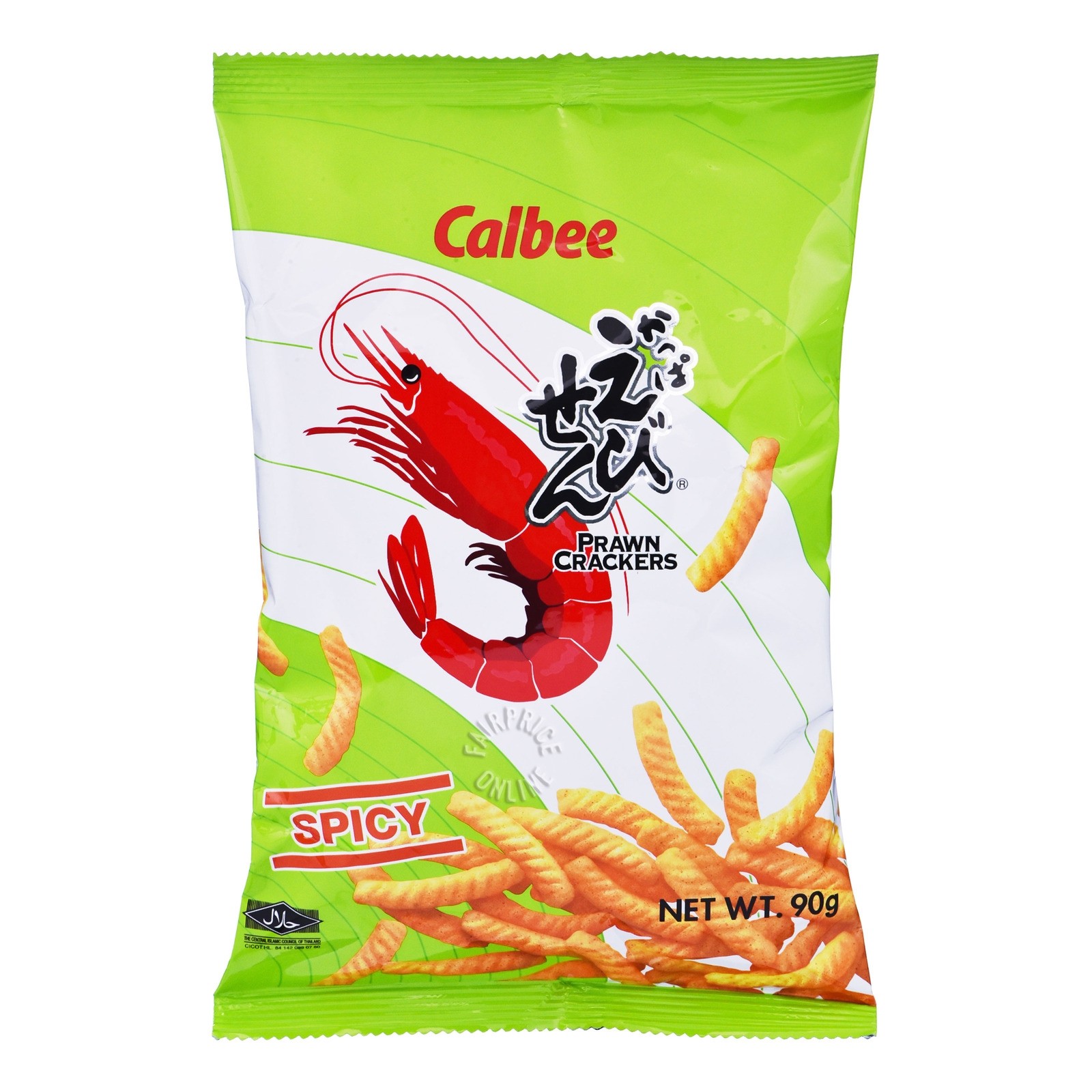 Calbee Prawn Crackers Hot & Spicy 90g