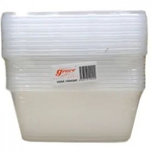 Grace 1000A Rectangle Container with Lid 10S