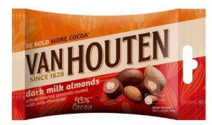 Van Houten Poch Dark Milk Almonds 43% Cocoa 80g